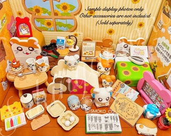 2021 Discontinued RARE - Popular Miniature Dollhouse Collection:  RE-MENT Hamutaro Totoko Room - Full Set / Single Box