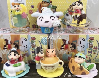 2021 Discontinued RARE Popular Miniature Dollhouse Collection: RE-MENT Crayon Shin-chan Manpuku Sweets Collection - Full set / Single Box