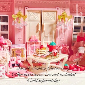 2021 Discontinued RARE Popular Miniature Dollhouse Collection RE-MENT Saniro My Melody & Strawberry Room - Single Box
