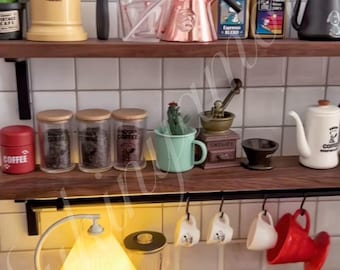 2022 RARE Coffee Utensils Miniature Dollhouse Collect Ver.3: Coffee Syphon (Blk/Natural)/Coffee Mill/Coffee Serve/Dripper-Red/Kettle Silver