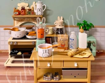 2025 Popular Rement Miniature Dollhouse Collection: RE-MENT Miffy Natural Kitchen - Single Box