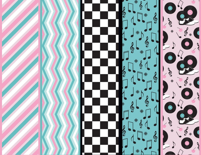 Printable Retro 50s Diner Junk Journal Scrapbooking Kit Matching ...