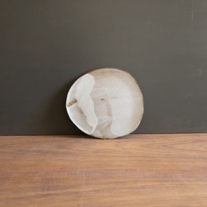 Toasted and white glaze, coupe style side plate - beautifully imperfect organic shapes