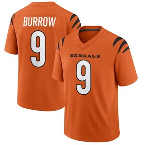 Joe Burrow Jersey, NFL Jersey, Cincinnati Bengals, Bengals Gifts, NFL Collectible Jersey, #9 Joe Burrow, Joe Brrr, LSU, Black/Orange/White