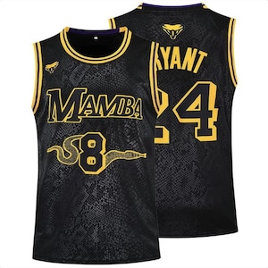Design Mamba #8 #24 Legend Baseball Jersey Black Top Sewn