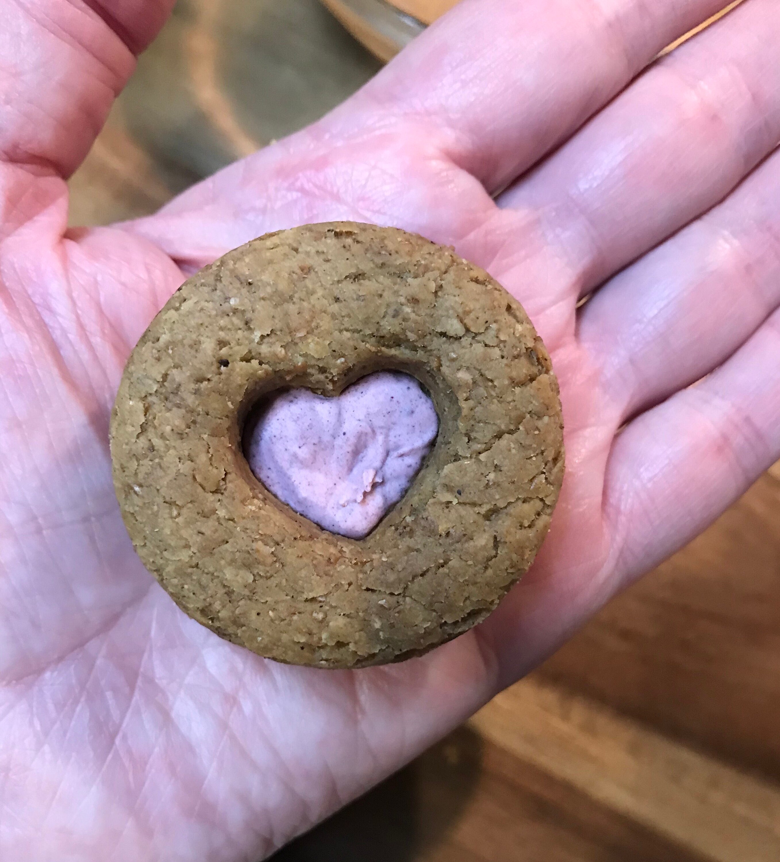 Peanut Butter Sandwich Cookies for Dogs Valentines Dog Treat Gourmet