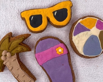 Beach Fun Gift Box for Dogs | Peanut Butter Dog Treats | Gourmet Dog Treats | Large Dog Treats
