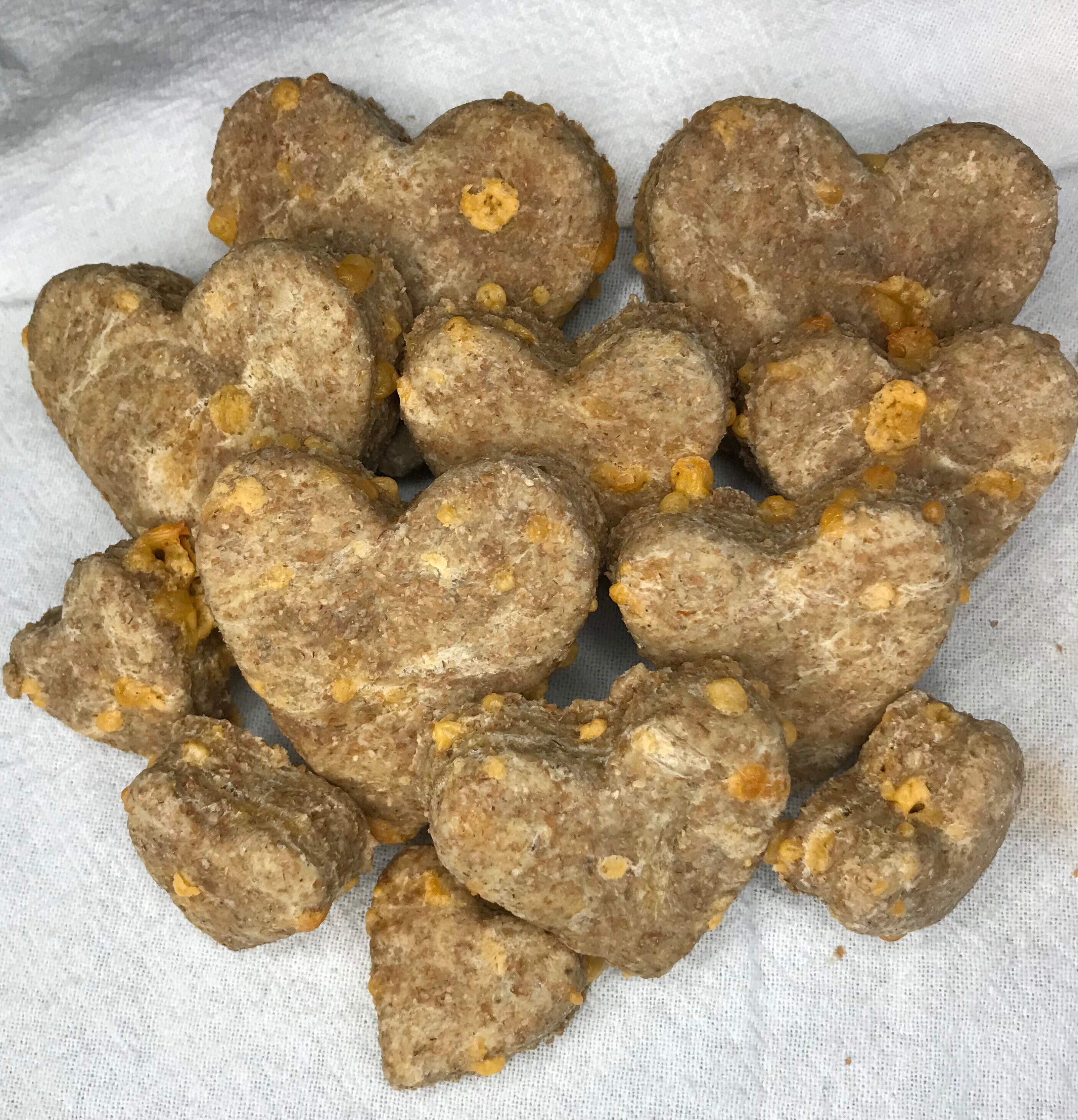 Heart Shaped Cheddar Cheese Dog Cookies Dog Biscuits Natural Dog Treats
