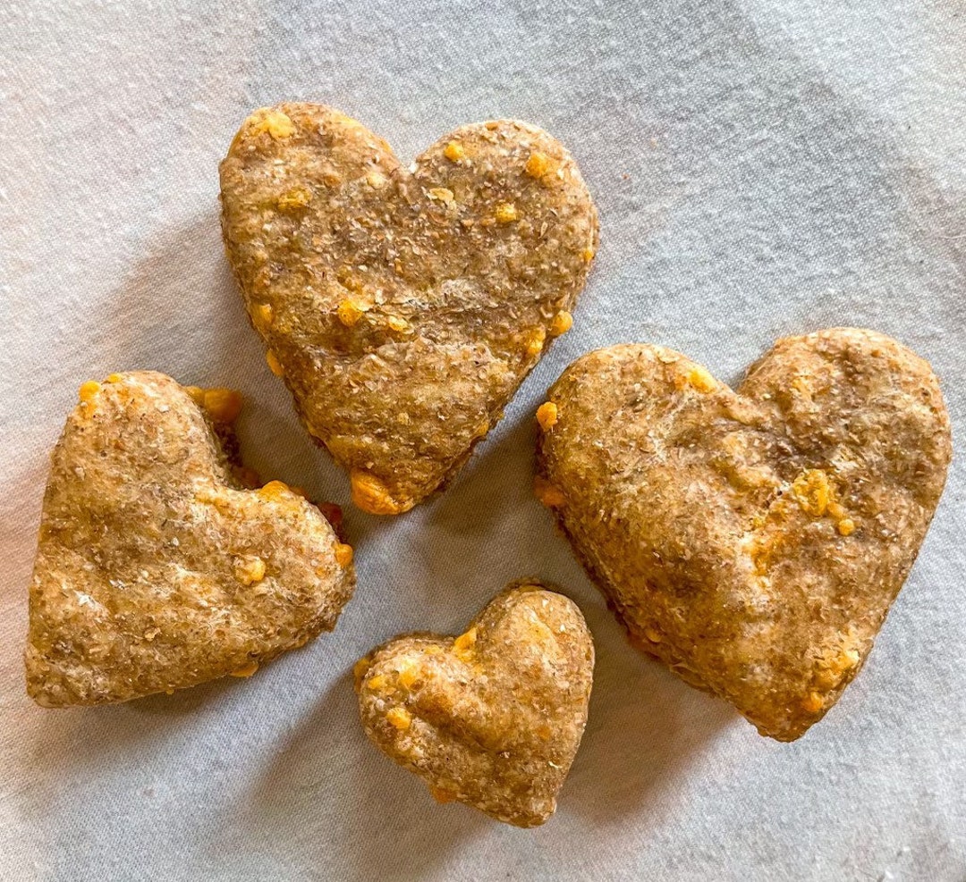 Heart Shaped Cheddar Cheese Dog Cookies Dog Biscuits Natural Dog Treats