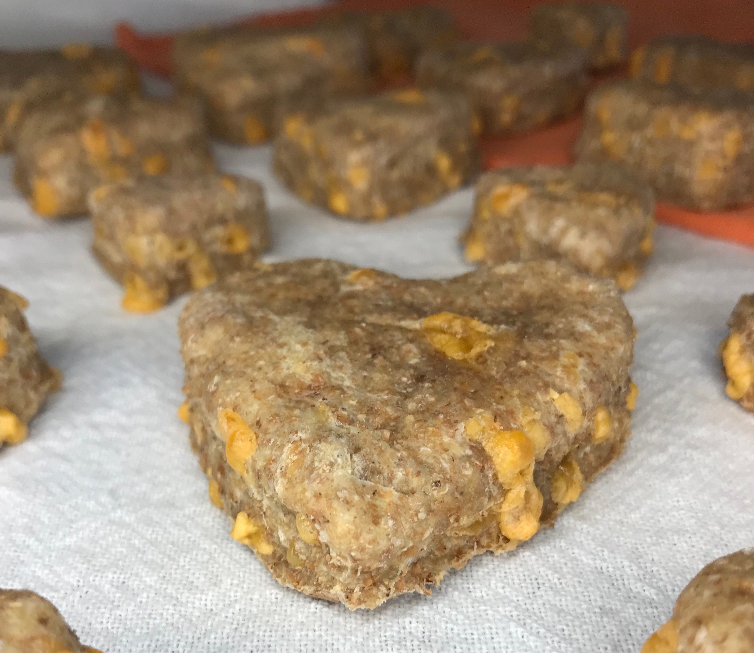 Heart Shaped Cheddar Cheese Dog Cookies Dog Biscuits Natural Dog Treats