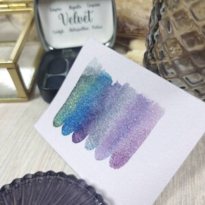 Velvet 6 aquarelles effet velours brillantes fait main aquarelle granulation brillante coffret cadeau artiste coloriage adulte image 10