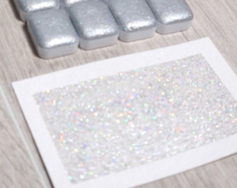 Celestia - Glitter watercolor quarter pan or cup