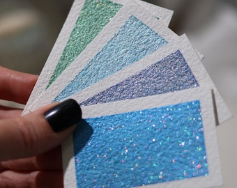 Pégase - 4 glitter watercolors
