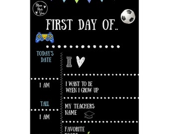 PERSONALISED - First Day Of / Last Day Of Chalkboard (Double-Sided)