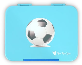 Personalised Bento Lunchbox (Large) - Light Blue Soccer