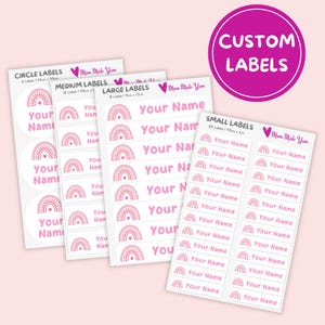 Étiquettes nominatives personnalisées faites sur commande/autocollants de logo d'entreprise/autocollants de fête d'anniversaire d'enfants