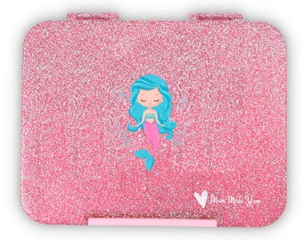 Personalised Bento Lunchbox (Large) - Sparkle Pink Mermaid