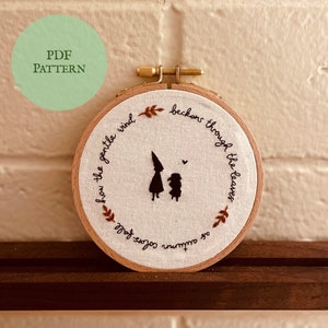 Over the Garden Wall Silhouette Embroidery Pattern