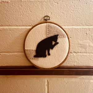 Cat Pirate Flag Embroidery Hoop