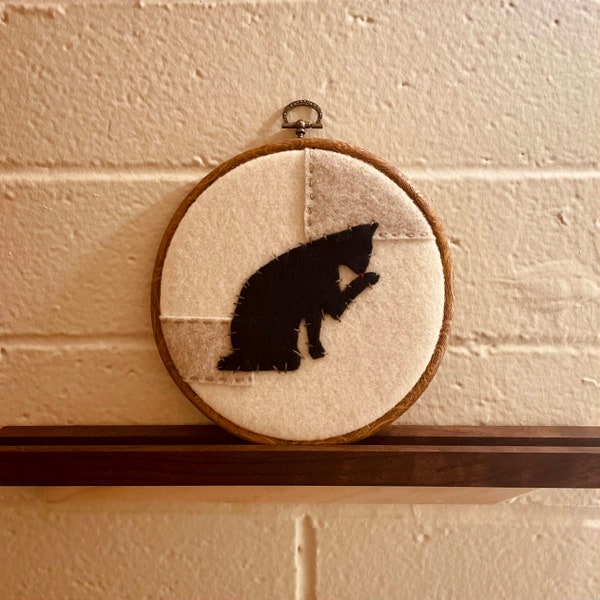 Cat Pirate Flag Embroidery Hoop