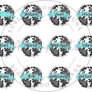 Western PNG Mom Shirt Sublimation Design Mama and Mini Png For Mom Sweatshirt Sublimation Transfer Trendy Cowhide Tshirt Family T-shirt Png