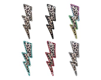 Leopardblixtpaket | Leopardblixt Png | Neonblixt | Blixtklipppaket | Digital nedladdning | Png-sublimeringsfiler