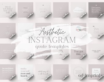 Neutrales Instagram Template Bundle, ästhetische Instagram Vorlagen, Instagram Stories & Post, Social Media, Blogger, Instagram Canva Vorlagen