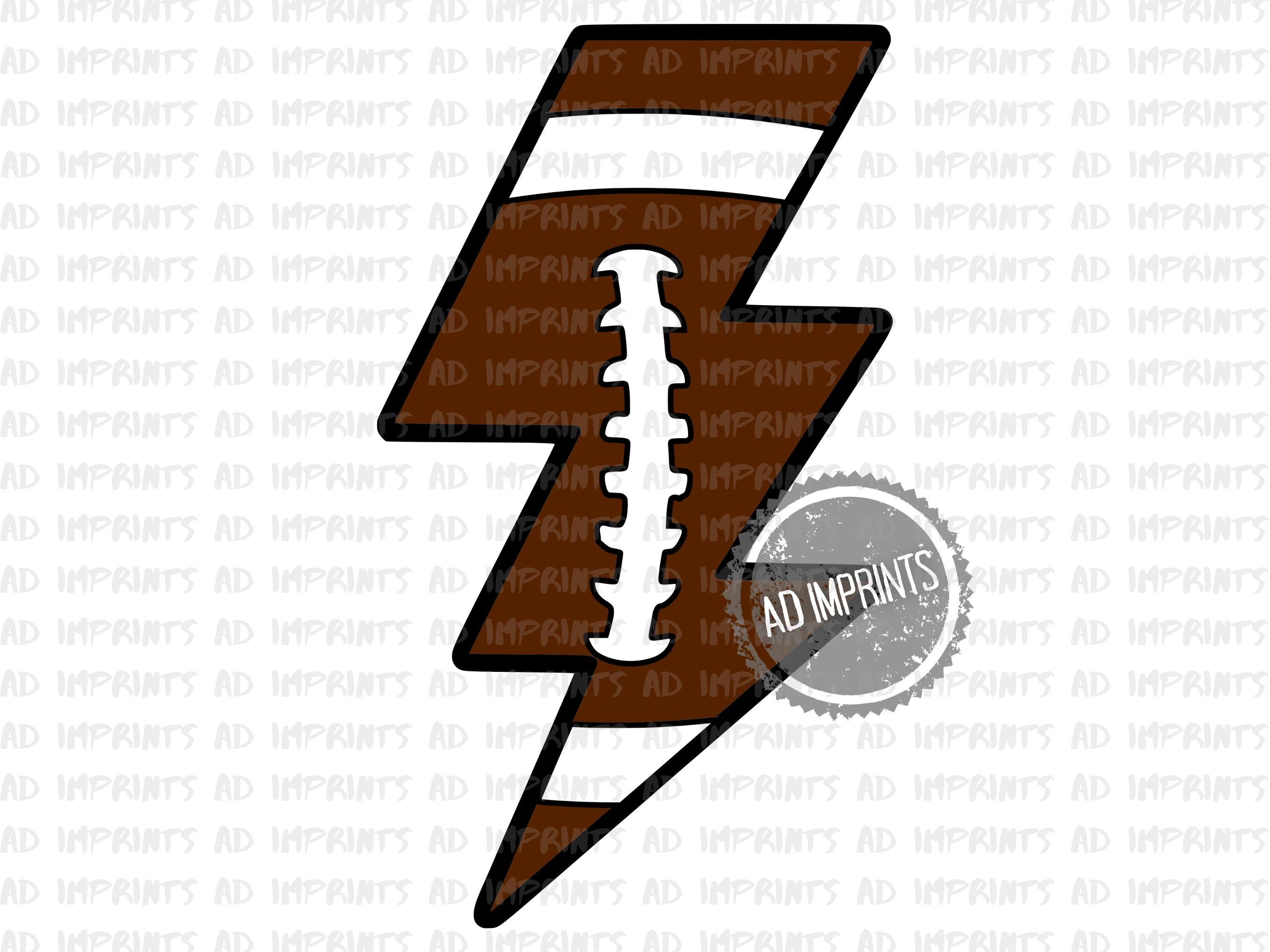 Football Lightning Bolt Svg - Etsy Ireland