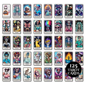 Funny Tarot Card PNG Bundle Printable Sarcastic Witchy Shirt Graphic Sublimation Design Funny Skeleton Halloween Clipart Digital Download image 4