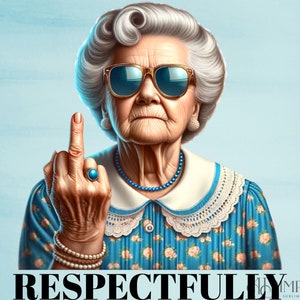 Respektvoll PNG Mittelfinger PNG Trendige Vintage Retro Hausfrau Lustige sarkastische Sublimationsentwurf-T-Shirt Retro Hausfrau PNG Clipart