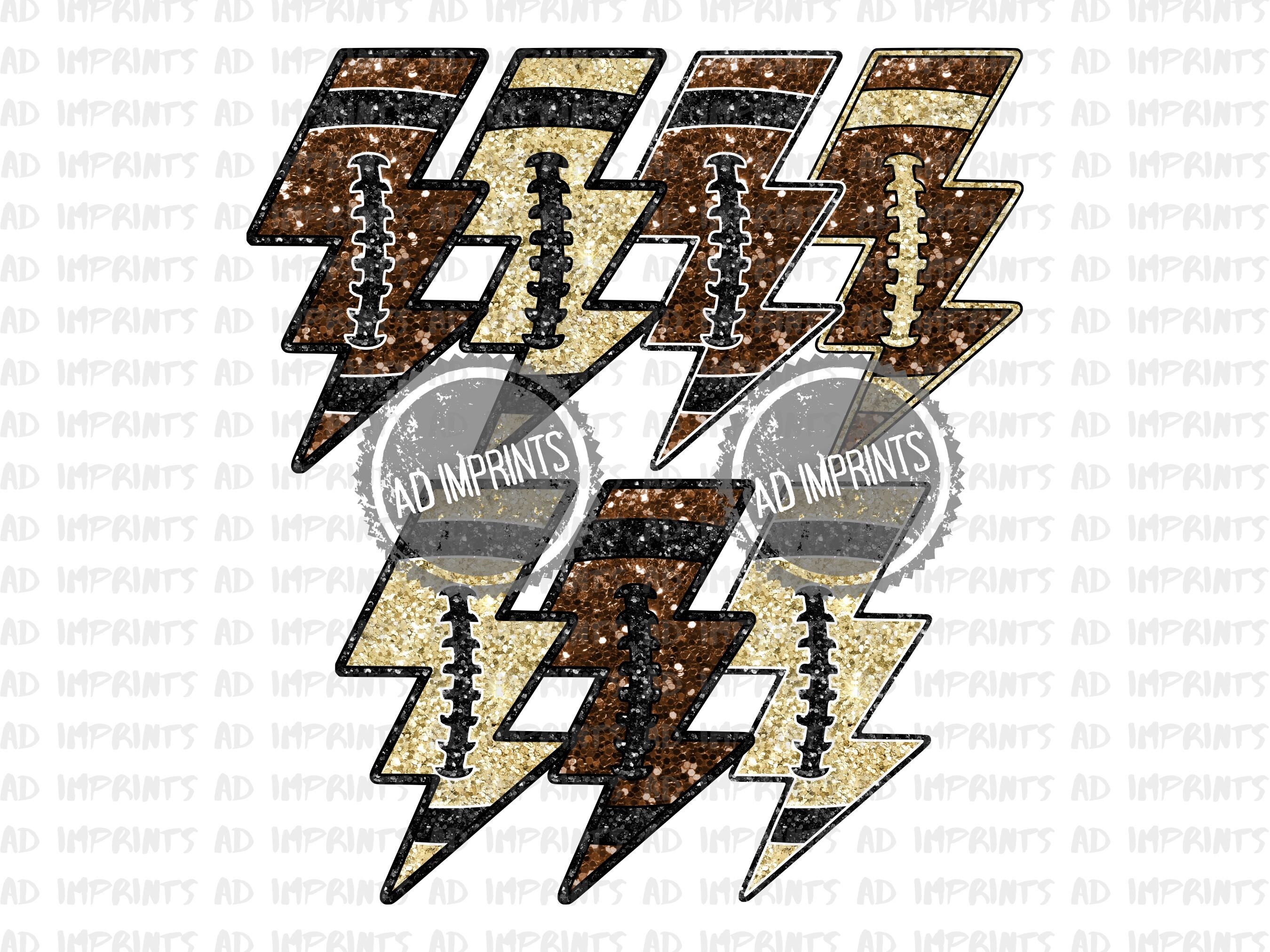 Football Lightning Bolt PNG Bundle Glitter Lightning Bolt - Etsy