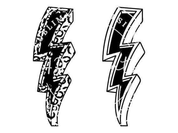 Leopard Lightning Bolt SVG | Clipart Pack | Leopard Print | Cheetah Print | Digital Download | Tshirt Design | Cutting Files | Png, Svg, Dxf