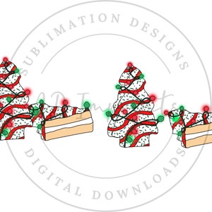 Little Santa Merry Christmas Holiday String Light Tree Snack Taart Debbie Treat Clipart PNG Sublimatie Ontwerp Instant Digitale Download Shirt