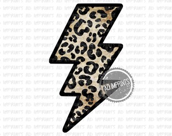 Leopardblixt PNG | Blixtclipart | Leopardblixt PNG | Gepardtryck med sublimeringsdesign | Klistermärke | Digital nedladdning av PNG