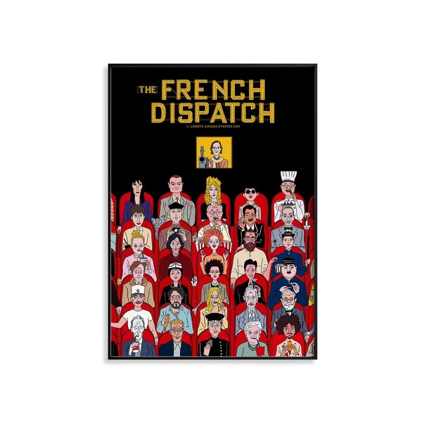 The French Dispatch Movie Poster, Wes Anderson,Movie Poster, Film Poster,Birthday Gift Idea,Christmas Gift,French Movie Poster,Framed Print