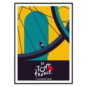 Tour de France 2022 Poster - Framed Wall Art, Perfect Birthday & Christmas Gift,Unique Gift for Cycling Lovers,Poster for Sports Lover