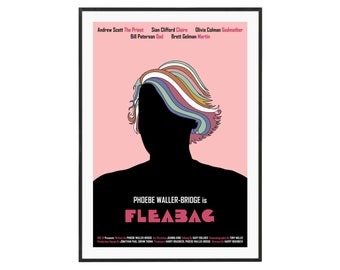 Fleabag (TV Series 2016–2019) Pink Version, Fine Art Print, Original Poster Design by Open Digital Gallery, Poster Design