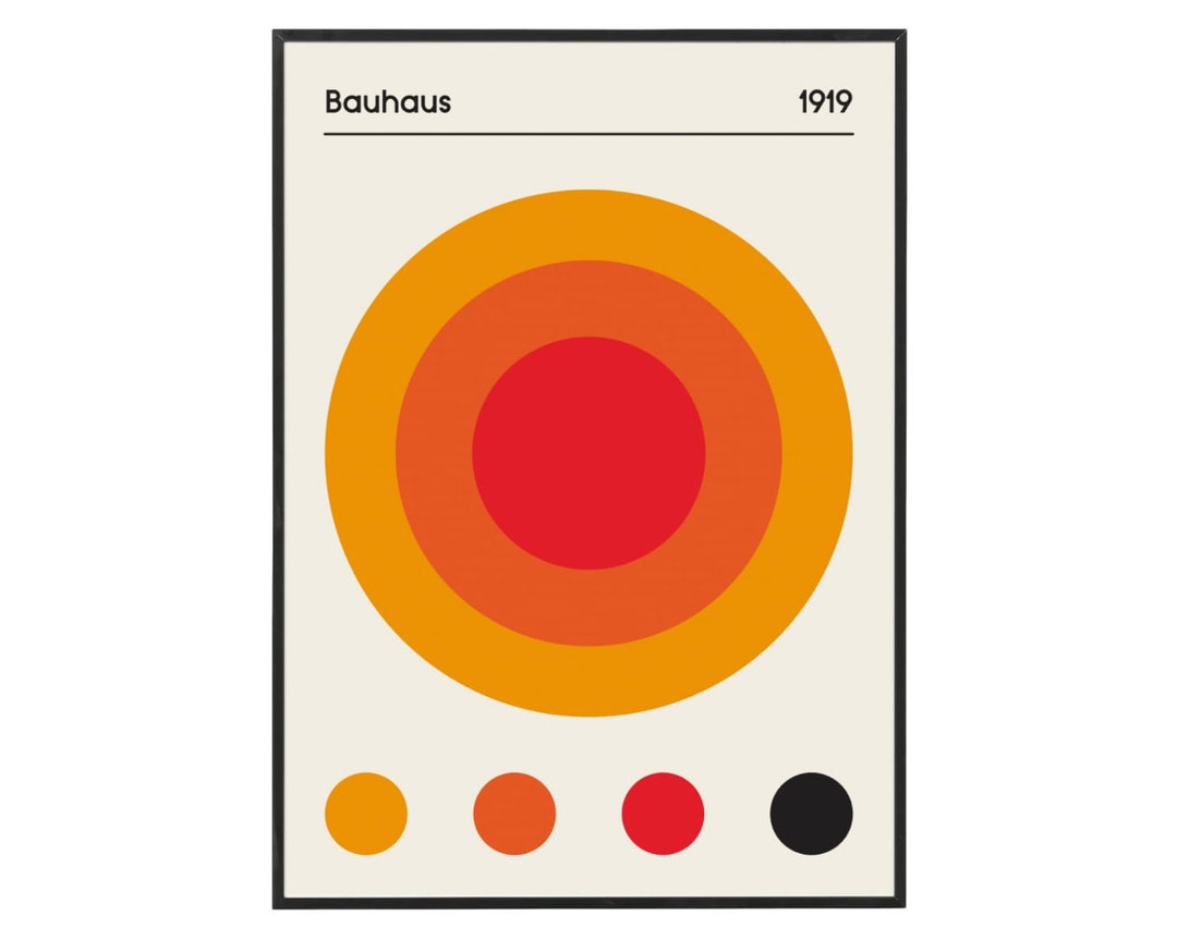 Bauhaus Circle Poster 1919 Poster Framed Wall Art,bauhaus Wall Art ...
