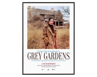 Grey Gardens Movie Poster, Grey Gardens Print, Movie Poster for Film Lovers,Birthday Gift Idea, Poster with Wood Frame Options