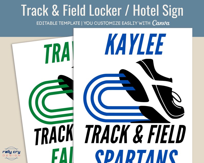 Track & Field Locker Sign Tag Hotel Door Sign Locker Room Etsy