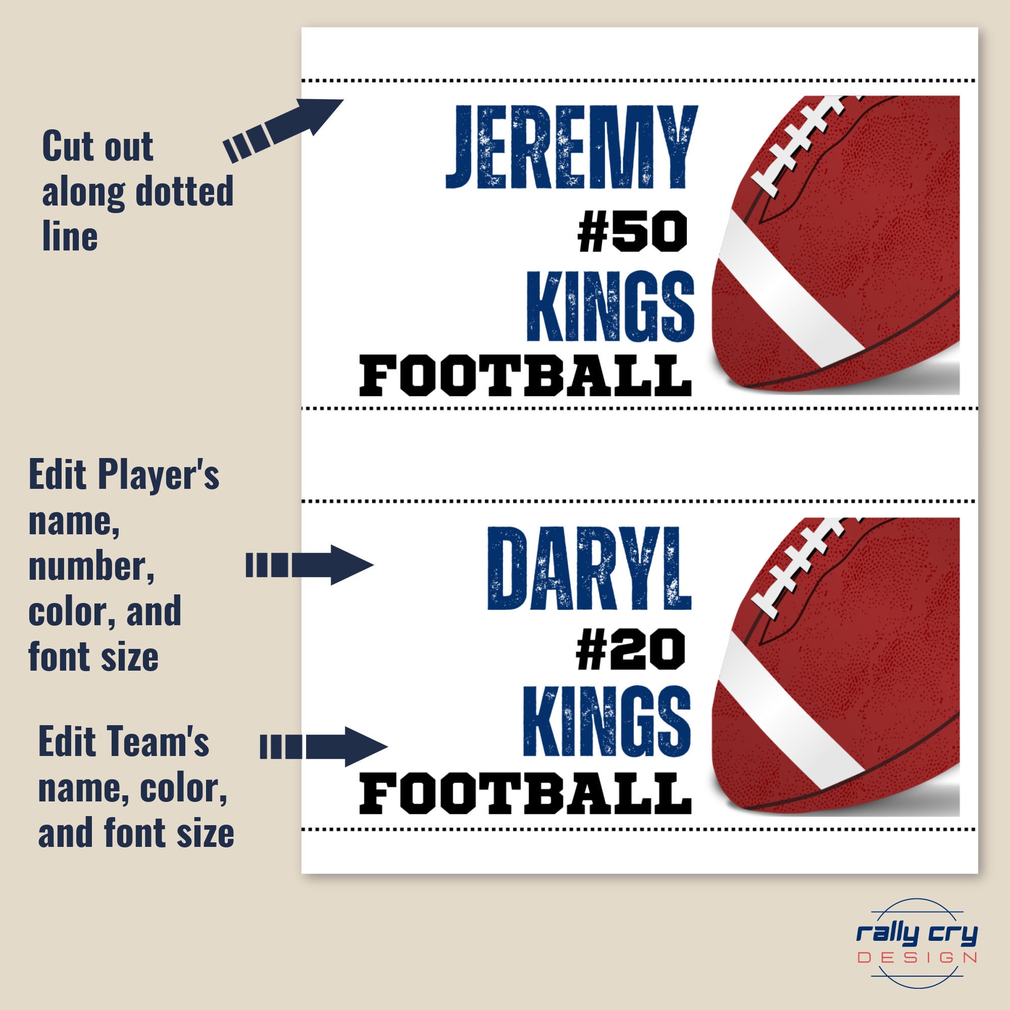 Football Hotel Door Sign, Locker Room Poster, Locker Decoration Name ...