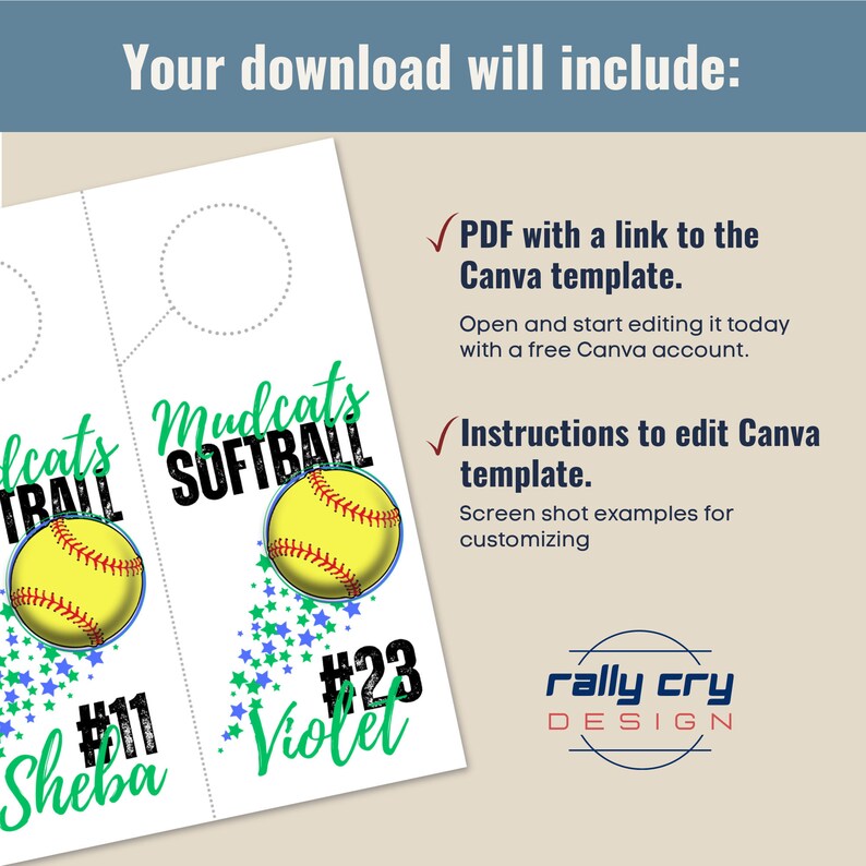 Softball Hotel Door Hanger Sign Door Decoration Name Tag Etsy