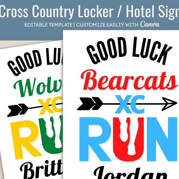 Cross Country Good Luck Tag Etsy
