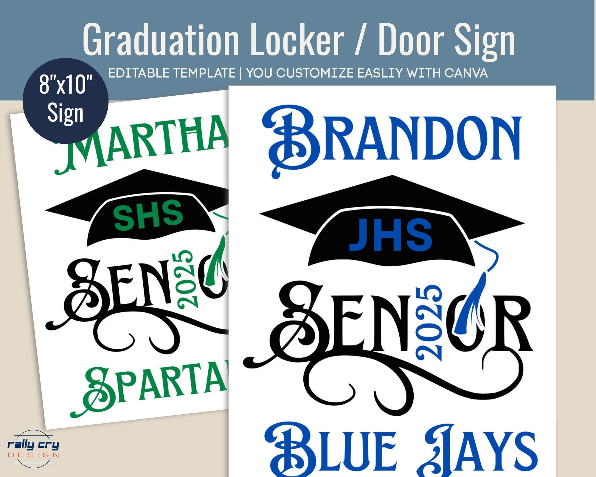 2025 Graduation Locker Name Tag, Graduate Door Sign, Locker Decoration ...