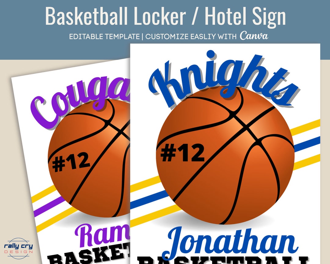 Basketball Locker Sign, Hotel Door Hanger, Locker Room Poster, Pep ...