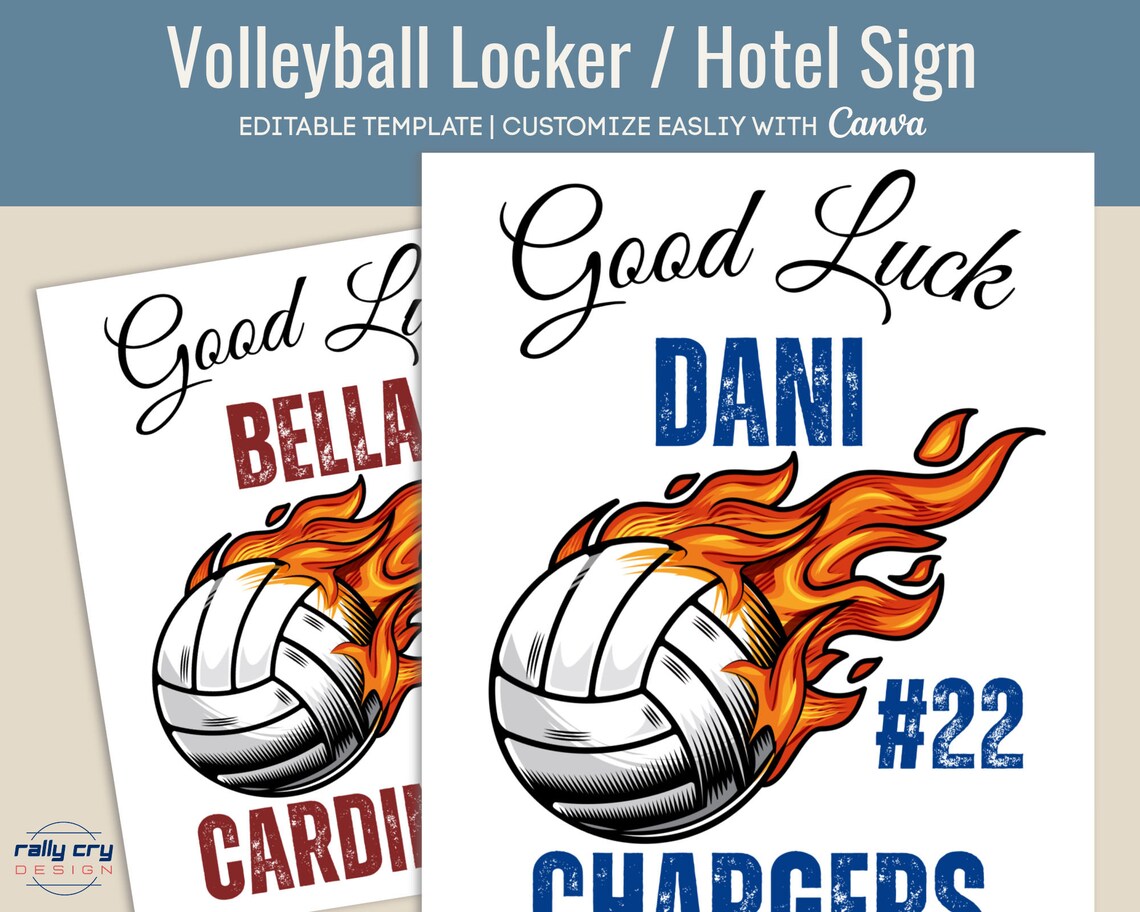 Good Luck Volleyball Locker Decoration Sign Tournament Hotel Etsy Il 1140xN.4625333438 83ut