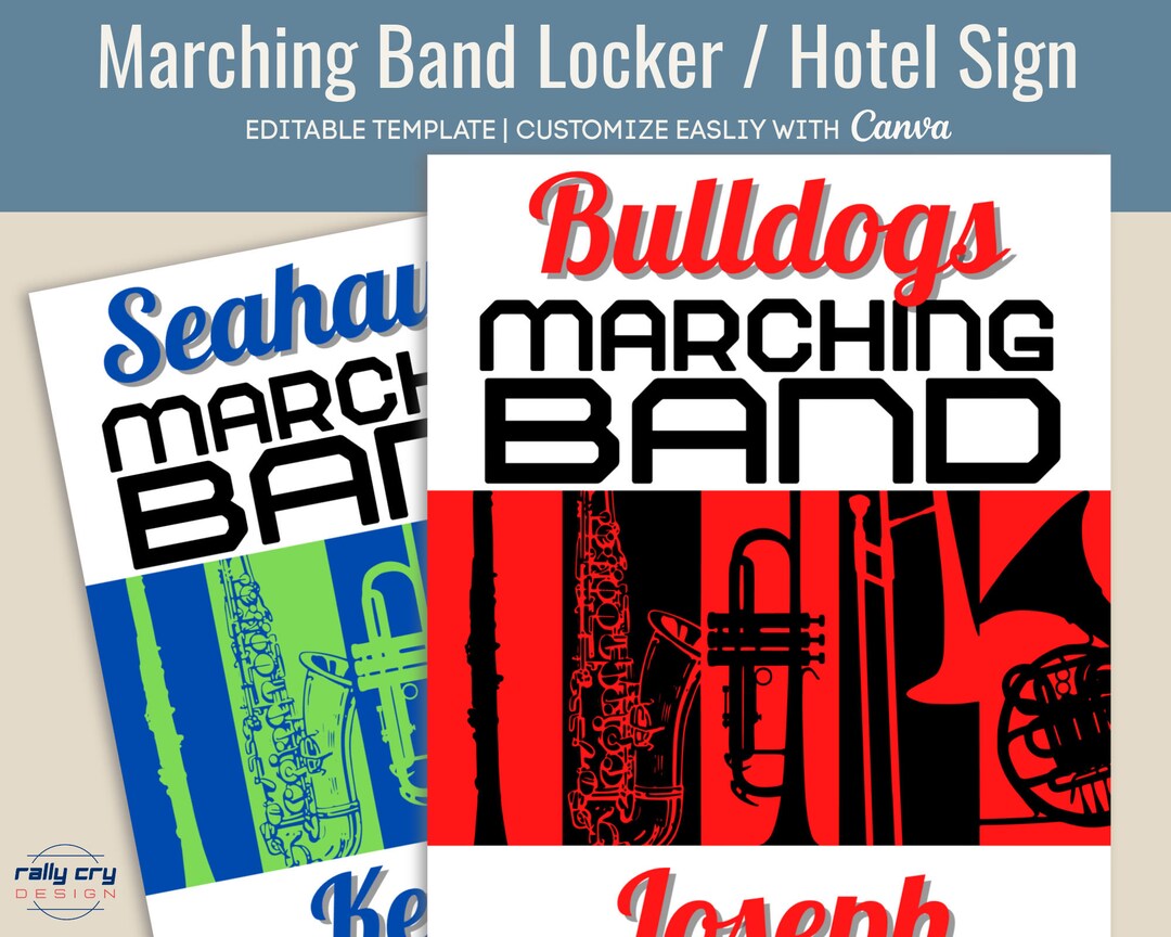 Marching Band Locker Sign, Hotel Door Sign, Locker Room Decoration Tag ...