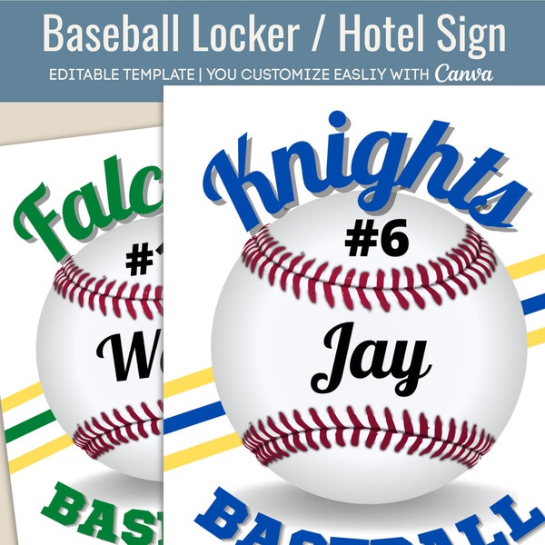 Baseball Hotel Door Poster - Etsy