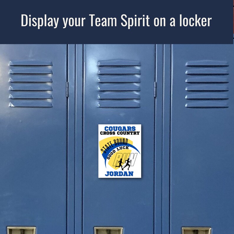 Cross Country Good Luck State Locker Decoration Locker Sign Etsy