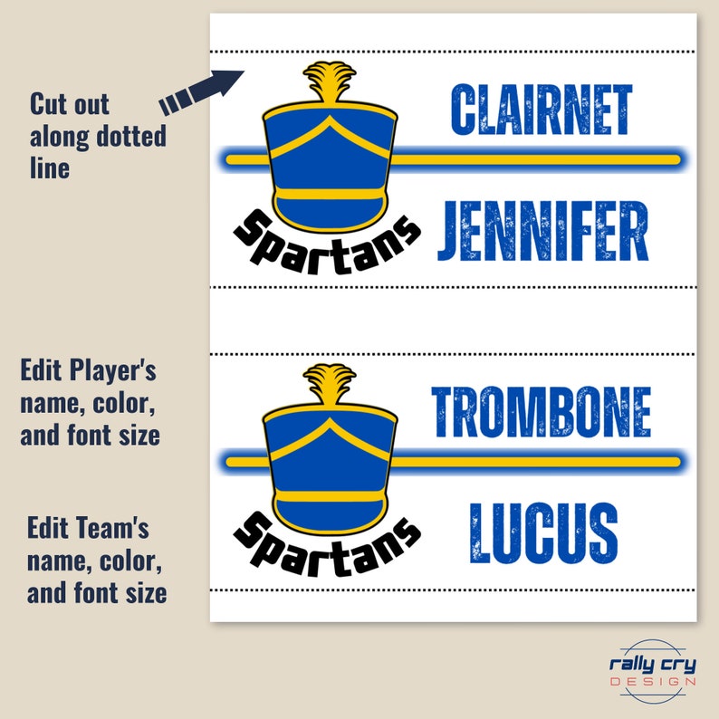 Marching Band Hotel Door Sign Locker Decoration Name Tag - Etsy